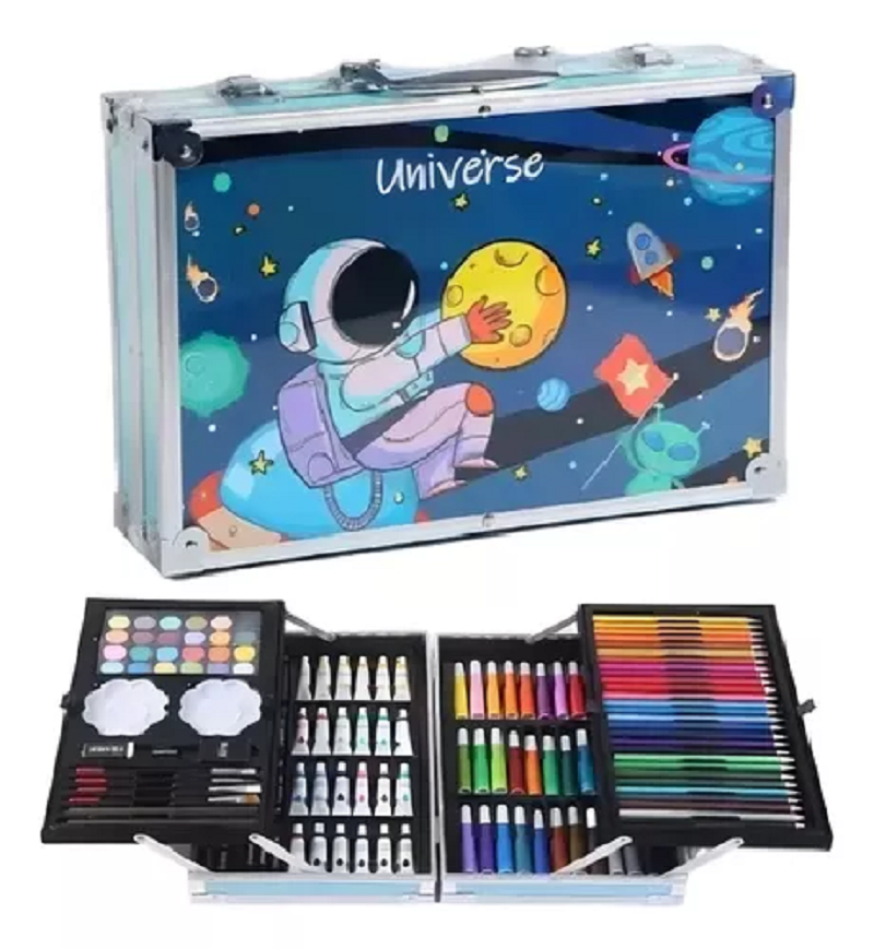 Kit/set De Arte Dibujo Maletín Metálico